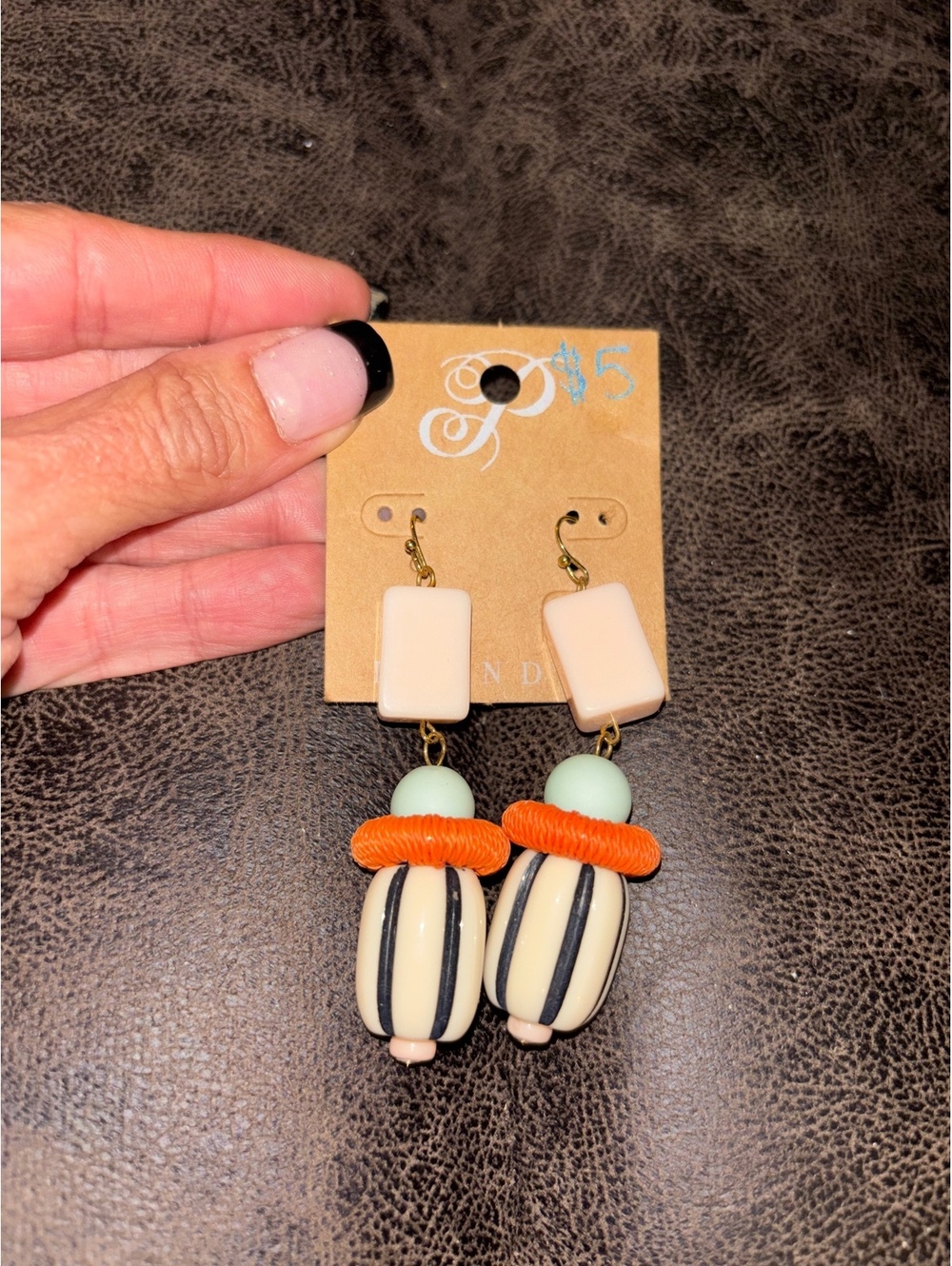 Plunder Colorful Beaded Dangle Earrings Boho Retro New Never Worn